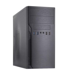 Корпус с блоком питания 450Вт./ Case Foxline FL-628-FZ450R-U32-S mATX case, black, w/PSU 450W 12cm, w/2xUSB2.0, w/2xUSB3.0 w/pwr cord, w/o FAN, E-lock support