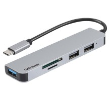 хаб/ USB-Хаб GoPower GPH5-1 3USB/MicroSD/SD Type-C (m) USB3.0 (1/100)