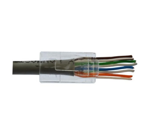 Коннектор RJ45 тип EZ, 8P8C, UTP, Cat.6, универсальный, покрытие 50 микрон,100 шт.