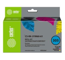 -/ Заправочный набор Cactus CS-RK-3YM60-61 №305 многоцветный 4x30мл для HP DeskJet 2710/2120/2721/2722
