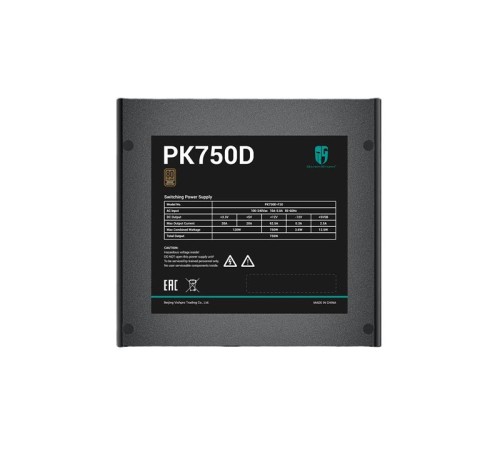 Блок питания Deepcool GAMERSTORM PK750D (ATX 2.4, 750W, PWM 120mm fan, Active PFC+DC to DC, 80+ BRONZE) RET