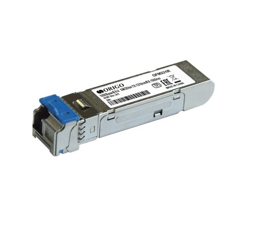 Трансивер/ WDM SFP-трансивер, 1000Base-BX-U (Simplex LC), Tx:1310 нм, Rx:1550 нм, для одномодового кабеля, до 20 км