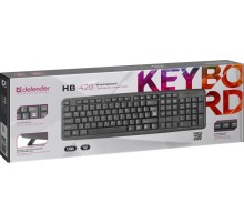 Проводная клавиатура Defender 45420 HB-420 RU,черный,полноразмерная