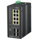 Коммутатор/ ZYXEL RGS200-12P, 12 Port managed PoE Switch, 240 Watt PoE, DIN Rail, IP30, 12-58V DC