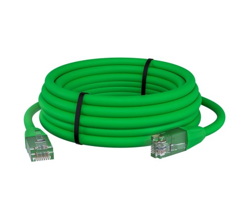 GCR Патч-корд прямой 1.0m LSZH UTP кат.6, зеленый, 24 AWG, литой без фиксатора, ethernet high speed, RJ45, T568B