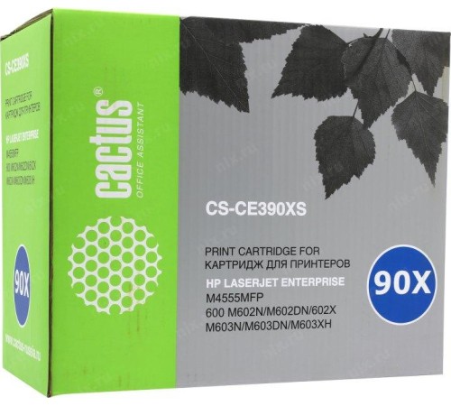 -/ Картридж лазерный Cactus CS-CE390XS CE390X черный (24000стр.) для HP LJ M4555