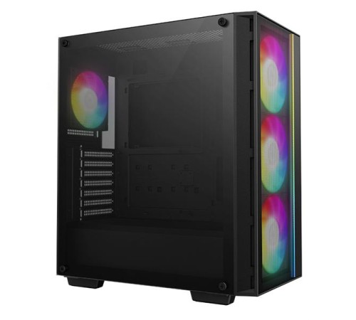 корпус Deepcool MATREXX 55 MESH V4 без БП, боковое окно (закаленное стекло), 3xARGB LED 140мм вентилятора спереди, 1xARGB LED 120мм вентилятор сзади, черный, ATX (R-MATREXX55-BKAGA4-G-4)