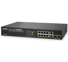 коммутатор/ PLANET 8-Port 10/100TX 802.3at High Power POE +  2-Port Gigabit TP/SFP Combo Managed Ethernet Switch (120W)