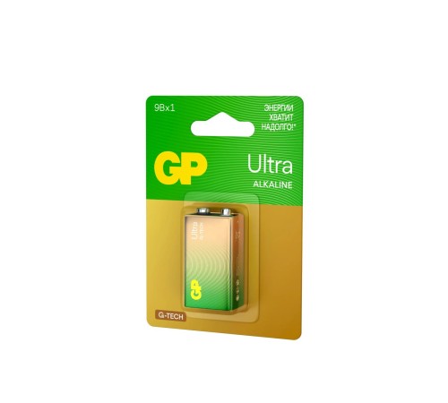 Батарейка Алкалиновая батарейка GP Ultra Alkaline G-Tech 9V Крона - 1 шт. на блистере