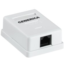  Розетка инф. настенная RJ45 кат. 5Е UTP 1 порт GENERICA