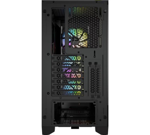 Корпус без блока питания/ Case Corsair iCUE 4000X RGB, Midi-Tower, TG, 3x120mm RGB, 1xUSB-A 3.2, 1xUSB 3.2 Type-C, E-ATX, ATX, mATX, mITX Black