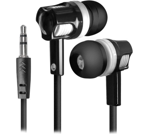 Defender Наушники вставки Basic 609 черный + белый