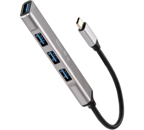 Переходник/ Переходник USB 3.1 Type-C-->USB3.0+3 USB2.0, Aluminum Shell, 0.2м Telecom <TA308C> Переходник/ Переходник USB 3.1 Type-C-->USB3.0+3 USB2.0, Aluminum Shell, 0.2м Telecom <TA308C>