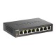 коммутатор D-Link Неуправляемый PoE-коммутатор, 8x1000Base-T (4x1000Base-T PoE), PoE-бюджет 80 Вт, корпус металл