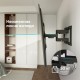 Кронштейн ONKRON/ 32-90" макс 400*600 наклон -5°/+10°, поворот ±45° Макс нагрузка 50кг, от стены 34-415мм, черный