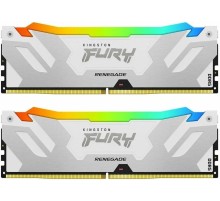 Память оперативная/ Kingston 32GB 6400MT/s DDR5 CL32 DIMM (Kit of 2) FURY Renegade RGB White XMP