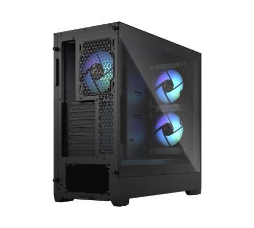 Корпус ПК без блока питания/ Case Fractal Design Pop Air RGB TG Clear Tint, Midi-Tower, 3x120mm RGB, 2xUSB-A 3.2 ATX, mATX, mITX Black