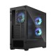 Корпус ПК без блока питания/ Case Fractal Design Pop Air RGB TG Clear Tint, Midi-Tower, 3x120mm RGB, 2xUSB-A 3.2 ATX, mATX, mITX Black