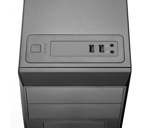 Корпус c блоком питания 450 Ватт/ Case Foxline FL-302, ATX, 2x5.25EXT, 1x3.5EXT, 4x3.5INT, 2xUSB2.0, HDA, w/o FAN, w/450W ATX PSU(80mm), w/1.2m EU pwr cord
