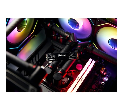 Твердотельный накопитель/ Kingston SSD Fury Renegade, 2048GB, M.2(22x80mm), NVMe, PCIe 5.0 x4, 3D TLC, R/W 14700/14000MB/s, IOPs 2 200 000/2 200 000, TBW 2000, DWPD 0.5 (60 мес)