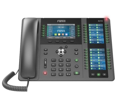 Телефон Fanvil X210 2xEthernet 10/100/1000, HD Voice, 20 SIP Lines, 10 Line Key, 116 DSS Keys, IPV6/OPUS, 4.3+2*2.4 Multi Color Screen, WIFI & Built-in Bluetooth, POE + Gigabit, PSU Телефон Fanvil X210 2xEthernet 10/100/1000, HD Voice, 20 SIP Lines, 10 Line Key, 116 DSS Keys, IPV6/OPUS, 4.3+2*2.4 Multi Color Screen, WIFI & Built-in Bluetooth, POE + Gigabit, PSU