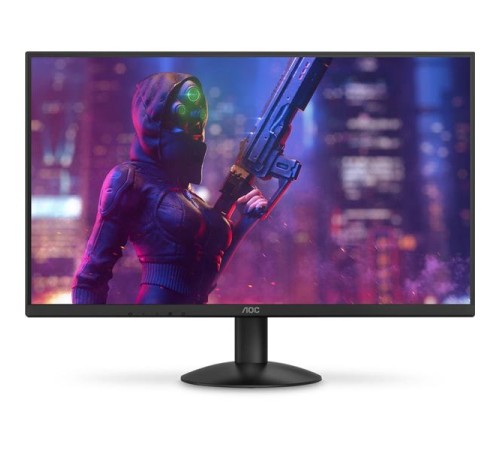 Монитор 27' AOC 27B30H 1920x1080, WLED, 16:9, IPS, 300 cd, 1000:1, 20M:1, 1ms, 178/178, VGA, HDMI, 120 Hz, Tilt, VESA, Внеш, Black, 3y