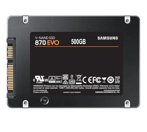 Твердотельный накопитель SSD 2.5" 500Gb Samsung SATA III 870 EVO (R560/W530MB/s) (MZ-77E500B/KR) 1year