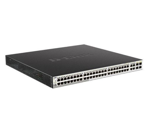 Коммутатор D-Link PROJ Настраиваемый L2 PoE-коммутатор, 48x1000Base-T PoE, 4хCombo 1000Base-T/SFP, PoE-бюджет 370 Вт, упрощенный интерфейс CLI