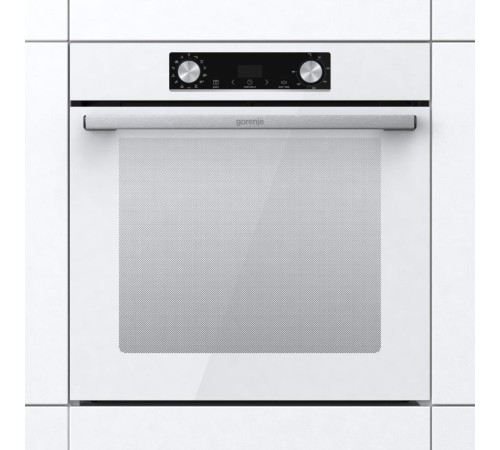 Встраиваемые электрические духовки 60 см GORENJE/ BOS6737E06WG, Духовой шкаф, Полезный объем: 77 л, Сенсорный программатор IconLED, Плавное открывание и закрывание дверцы, Решетка, Частично выдвижные телескопические направляющие на 1-м уровне, Дверца Comp