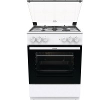 Плита GORENJE/ Тип плиты: комбинированная, Тип варочной поверхности: газовая, Цвет: белый, Гриль: Есть, Ширина, см: 60