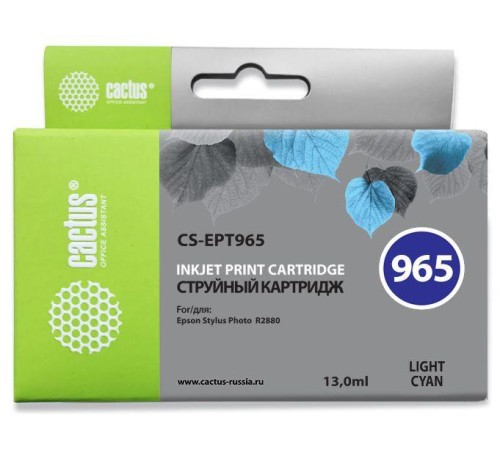 -/ Картридж струйный Cactus CS-EPT965 T0965 светло-голубой (13мл) для Epson Stylus Photo R2880