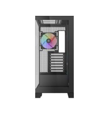 Корпус ПК без блока питания/ Case SAMA V50 Black, Midi-Tower, TG, 4x120mm ARGB, 2xUSB 3.0 + 1xUSB 3.1 Type-C, ATX, mATX, mITX Black