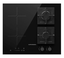 Комбинированная варочная поверхность Kuppersberg/ Комбинированная варочная поверхность Kuppersberg, индукция/газ, High-Tech, 59 см, 9 уровней мощности, блокировка управления, автоматическое отключение, таймер, Booster, слайдерное/механическое управление,