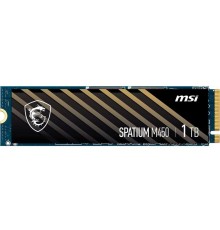 Твердотельный накопитель MSI SSD SPATIUM M450, 1000GB, M.2(22x80mm), NVMe, PCIe 4.0 x4, 3D TLC, R/W 3400/2500, IOPs , TBW 350, DWPD 0.19 (5 лет)
