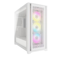 Корпус без блока питания/ Case Corsair iCUE 5000D RGB Airflow, Midi-Tower, TG, 3x120mm RGB, 2xUSB-A 3.2, 1xUSB 3.2 Type-C, E-ATX, ATX, mATX, mITX White