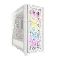 Корпус без блока питания/ Case Corsair iCUE 5000D RGB Airflow, Midi-Tower, TG, 3x120mm RGB, 2xUSB-A 3.2, 1xUSB 3.2 Type-C, E-ATX, ATX, mATX, mITX White