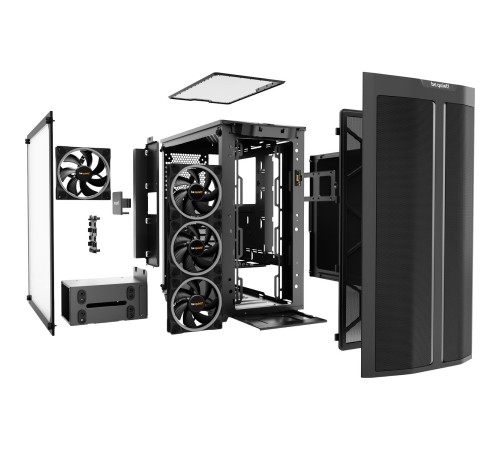 Корпус ПК без блока питания/ Case be quiet! PURE BASE 500 FX, Midi-Tower, TG, 3x120mm + 1x140mm ARGB, 1xUSB-A 3.2, 1xUSB 3.2 Type-C, ATX, mATX, mITX Black