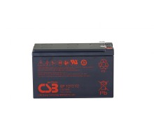 Батарея CSB серия GP, GP1272 F2 (12V28W) , напряжение 12В, емкость 7Ач (разряд 20 часов), емкость 28 Вт/Эл при 15-мин. разряде до U кон. - 1.67 В/Эл при 25 °С, макс. ток разряда (5 сек.) 130А, ток короткого замыкания 304А, макс. ток заряда 2.8A, свинцово-