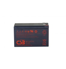 Батарея CSB серия GP, GP1272 F2 (12V28W) , напряжение 12В, емкость 7Ач (разряд 20 часов), емкость 28 Вт/Эл при 15-мин. разряде до U кон. - 1.67 В/Эл при 25 °С, макс. ток разряда (5 сек.) 130А, ток короткого замыкания 304А, макс. ток заряда 2.8A, свинцово-