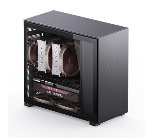 Корпус без блока питания/ Case JONSBO D41 STD, Midi-Tower, TG, no fan, 1xUSB-A 3.2 + 1xUSB-C 3.2, ATX, mATX Black
