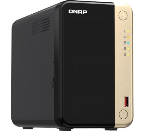 Сетевое хранилище без дисков/ SMB QNAP TS-264-8G NAS 2 HDD trays, 4-core Intel Celeron N5105/N5095 2.0-2.9 GHz, 8 GB DDR4 RAM , 2x2.5 Gigabit Ethernet , 2xUSB 3.2 Gen 2 (10Gbps), 2xUSB 2.0 port, 1xHDMI, 2xM.2 PCIe Gen 3 x1 slots Сетевое хранилище без дисков/ SMB QNAP TS-264-8G NAS 2 HDD trays, 4-core Intel Celeron N5105/N5095 2.0-2.9 GHz, 8 GB DDR4 RAM , 2x2.5 Gigabit Ethernet , 2xUSB 3.2 Gen 2 (10Gbps), 2xUSB 2.0 port, 1xHDMI, 2xM.2 PCIe Gen 3 x1 slots