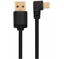 Greenconnect Кабель 0.15m USB 2.0, AM/microB 5pin угловой, черный, 28/28 AWG, экран, армированный, морозостойкий, GCR-UA8AMCB6-BB2S-0.15m