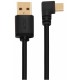 Greenconnect Кабель 0.15m USB 2.0, AM/microB 5pin угловой, черный, 28/28 AWG, экран, армированный, морозостойкий, GCR-UA8AMCB6-BB2S-0.15m