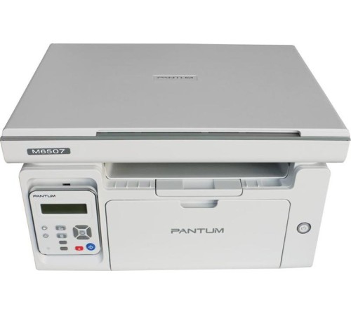 Лазерное многофункциональное устройство Pantum M6507, P/C/S, Mono laser, А4, 22 ppm (max 20000 p/mon), 600 MHz, 1200x1200 dpi, 128 MB RAM, paper tray 150 pages, USB, start. cartridge 1600 pages (grey)
