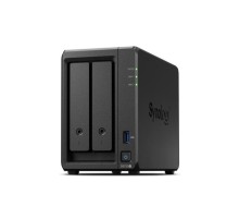 Система хранения данных Synology QC 2,6GhzCPU/2GB(32)/RAID0,1,10,5,6/upto 2HP HDD SATA(3.5', 2.5')upto 7 (1xDX517)/1xUSB3.2/2xGbE/iSCSI/2xIPcam(up to40)/1xPCIe 3.0/1xPS/1YW (repl DS720+)''