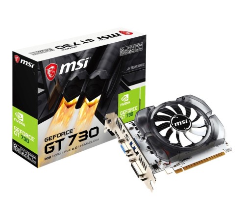 Видеокарта/ VGA MSI NVIDIA GeForce GT N730-2GD3V3 2GB, DDR3/128-bit, PCIe 2.0, 1xD-Sub, 1xHDMI 1.4, 1xDVI-I, 1-slot Видеокарта/ VGA MSI NVIDIA GeForce GT N730-2GD3V3 2GB, DDR3/128-bit, PCIe 2.0, 1xD-Sub, 1xHDMI 1.4, 1xDVI-I, 1-slot
