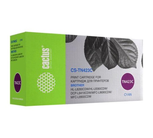 -/ Картридж лазерный Cactus CS-TN423C TN-423C голубой (4000стр.) для Brother DCP L8410CDW/HL L8260CDW/M