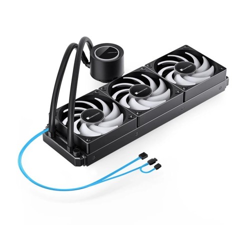 Система жидкостного охлаждения/ Water Cooling System JONSBO TG-360 Black (300W, 360mm, Black, ARGB/ Fans: 3x120mm, 66.19CFM, 35.4dBA, 1800RPM/ Pump height 72mm, 30dBA, 2400RPM, Rad thickness 27mm/ S: 1700, 1200, 115X, AM5, AM4) Система жидкостного охлаждения/ Water Cooling System JONSBO TG-360 Black (300W, 360mm, Black, ARGB/ Fans: 3x120mm, 66.19CFM, 35.4dBA, 1800RPM/ Pump height 72mm, 30dBA, 2400RPM, Rad thickness 27mm/ S: 1700, 1200, 115X, AM5, AM4)