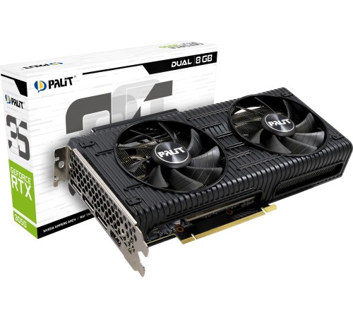 Видеокарта Palit RTX3050 DUAL 8GB GDDR6 128bit 3-DP HDMI (Вскрытая упаковка) Видеокарта Palit RTX3050 DUAL 8GB GDDR6 128bit 3-DP HDMI (Вскрытая упаковка)