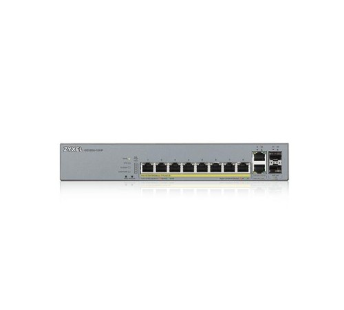 Гибридный коммутатор Smart L2 коммутатор PoE+ для IP-видеокамер Zyxel NebulaFlex Pro GS1350-12HP, rack 19", 10xGE (8xPoE+), 2xSFP, бюджет PoE 130 Вт, питание до 250м, автоперезагрузка PoE-портов Гибридный коммутатор Smart L2 коммутатор PoE+ для IP-видеокамер Zyxel NebulaFlex Pro GS1350-12HP, rack 19", 10xGE (8xPoE+), 2xSFP, бюджет PoE 130 Вт, питание до 250м, автоперезагрузка PoE-портов